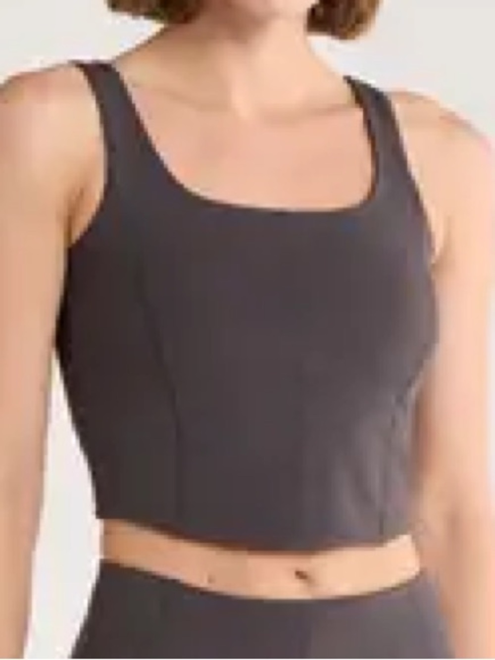 Harmony and Balance Corset Top - Dark Chocolate, ribbed with interior bra Size S
